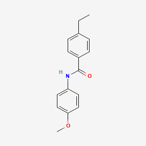 molecular formula C16H17NO2 B12984427 Benzamide, N-(4-methoxyphenyl)-4-ethyl- CAS No. 212209-97-7