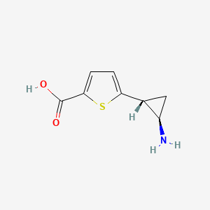 molecular formula C8H9NO2S B12984438 Rel-5-((1R,2R)-2-aminocyclopropyl)thiophene-2-carboxylic acid 