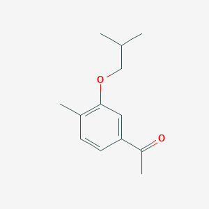 molecular formula C13H18O2 B12984458 1-(3-Isobutoxy-4-methylphenyl)ethanone 