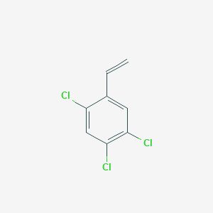 molecular formula C8H5Cl3 B12984464 1,2,4-Trichloro-5-vinylbenzene 