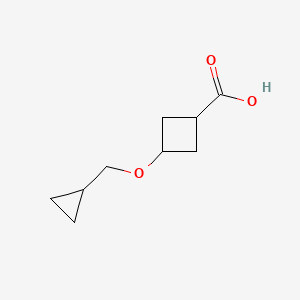 molecular formula C9H14O3 B12984476 3-(Cyclopropylmethoxy)cyclobutane-1-carboxylic acid 