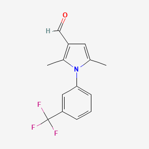 molecular formula C14H12F3NO B1298448 2,5-Dimethyl-1-[3-(trifluoromethyl)phenyl]-1H-pyrrole-3-carbaldehyde CAS No. 207233-99-6