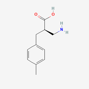 molecular formula C11H15NO2 B12984564 (R)-3-Amino-2-(4-methylbenzyl)propanoic acid 