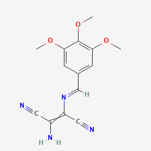 2-Amino-3-[(3,4,5-trimethoxyphenyl)methylideneamino]but-2-enedinitrile
