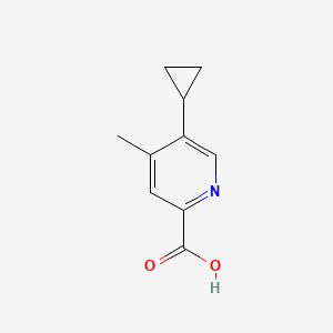 molecular formula C10H11NO2 B12984603 5-Cyclopropyl-4-methylpicolinic acid 