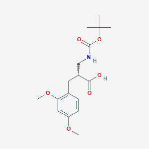 molecular formula C17H25NO6 B12984624 (R)-3-((tert-Butoxycarbonyl)amino)-2-(2,4-dimethoxybenzyl)propanoic acid 