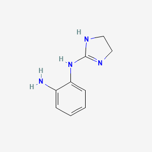 molecular formula C9H12N4 B12984631 N1-(4,5-Dihydro-1H-imidazol-2-yl)benzene-1,2-diamine 