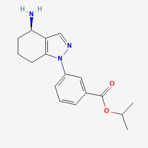 molecular formula C17H21N3O2 B12984633 Isopropyl (R)-3-(4-amino-4,5,6,7-tetrahydro-1H-indazol-1-yl)benzoate 