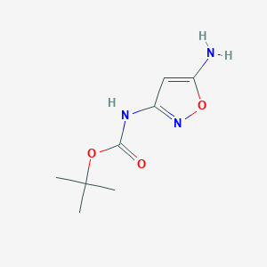 molecular formula C8H13N3O3 B12984729 tert-Butyl (5-aminoisoxazol-3-yl)carbamate 
