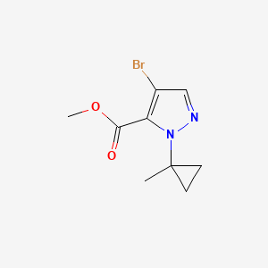 molecular formula C9H11BrN2O2 B12984748 Methyl 4-bromo-1-(1-methylcyclopropyl)-1H-pyrazole-5-carboxylate 