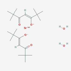 molecular formula C22H42O6Sr B12984828 Bis(2,2,6,6-tetramethyl-3,5-heptanedionato)strontium dihydrate 