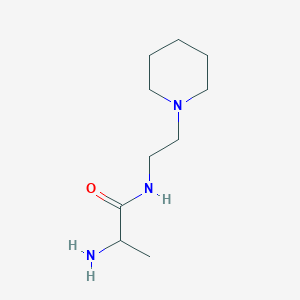 molecular formula C10H21N3O B12984867 2-Amino-N-(2-(piperidin-1-yl)ethyl)propanamide 