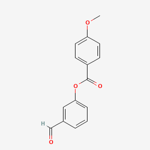 molecular formula C15H12O4 B1298487 3-Formylphenyl 4-methoxybenzoate CAS No. 146952-27-4