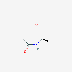 molecular formula C7H13NO2 B12984871 (S)-3-Methyl-1,4-oxazocan-5-one 