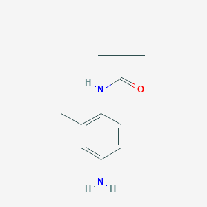 molecular formula C12H18N2O B1298494 N-(4-amino-2-methylphenyl)-2,2-dimethylpropanamide CAS No. 765291-41-6