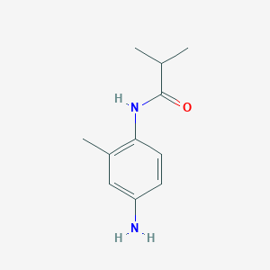 molecular formula C11H16N2O B1298499 N-(4-amino-2-methylphenyl)-2-methylpropanamide CAS No. 766533-80-6