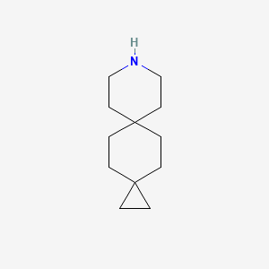 molecular formula C12H21N B12985015 9-Azadispiro[2.2.56.23]tridecane 
