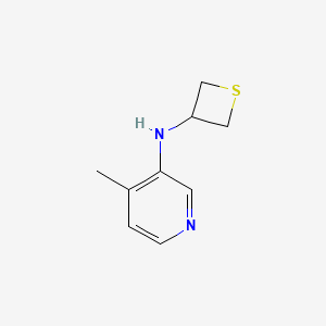 molecular formula C9H12N2S B12985047 4-Methyl-N-(thietan-3-yl)pyridin-3-amine 
