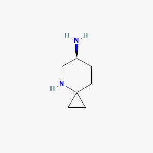 molecular formula C7H14N2 B12985052 (S)-4-Azaspiro[2.5]octan-6-amine 