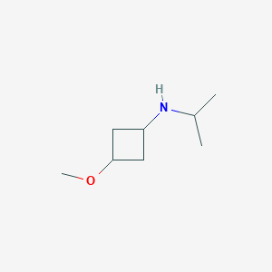molecular formula C8H17NO B12985059 Rel-(1s,3s)-N-isopropyl-3-methoxycyclobutan-1-amine 