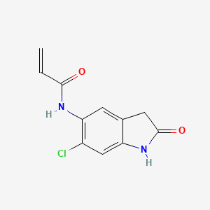 molecular formula C11H9ClN2O2 B12985112 N-(6-chloro-2-oxoindolin-5-yl)acrylamide 