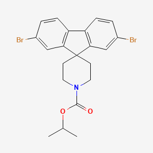 molecular formula C21H21Br2NO2 B12985189 Isopropyl 2,7-dibromospiro[fluorene-9,4'-piperidine]-1'-carboxylate 