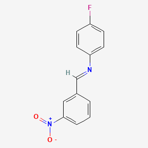 molecular formula C13H9FN2O2 B1298519 (4-Fluorophenyl)(3-nitrobenzylidene)amine CAS No. 3382-80-7