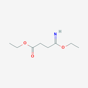 molecular formula C8H15NO3 B12985202 Ethyl 4-ethoxy-4-iminobutanoate 