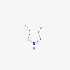molecular formula C5H10FN B12985342 3-Fluoro-4-methylpyrrolidine 