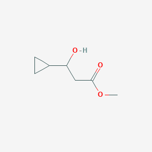 molecular formula C7H12O3 B12985345 Methyl 3-cyclopropyl-3-hydroxy-propanoate 