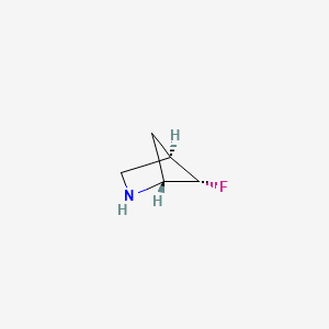 molecular formula C5H8FN B12985346 Rel-(1R,4R,5S)-5-fluoro-2-azabicyclo[2.1.1]hexane 
