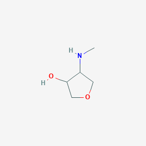 molecular formula C5H11NO2 B12985355 4-(Methylamino)oxolan-3-ol 