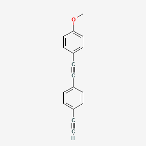 molecular formula C17H12O B1298537 1-Ethynyl-4-((4-methoxyphenyl)ethynyl)benzene CAS No. 191094-20-9