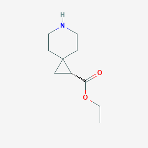 molecular formula C10H17NO2 B12985392 Ethyl (R)-6-azaspiro[2.5]octane-1-carboxylate 