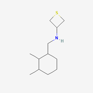molecular formula C12H23NS B12985402 N-((2,3-Dimethylcyclohexyl)methyl)thietan-3-amine 