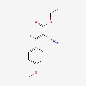 molecular formula C13H13NO3 B1298541 Ethyl 2-cyano-3-(4-methoxyphenyl)acrylate CAS No. 2286-29-5
