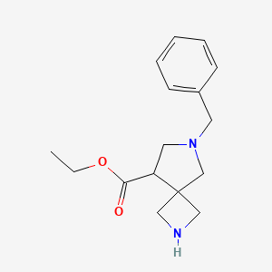 molecular formula C16H22N2O2 B12985414 Ethyl 6-benzyl-2,6-diazaspiro[3.4]octane-8-carboxylate 