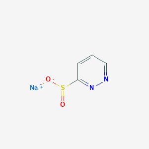 molecular formula C4H3N2NaO2S B12985424 Sodium pyridazine-3-sulfinate 