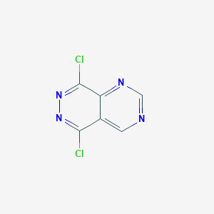molecular formula C6H2Cl2N4 B12985458 5,8-Dichloropyrimido[4,5-d]pyridazine 