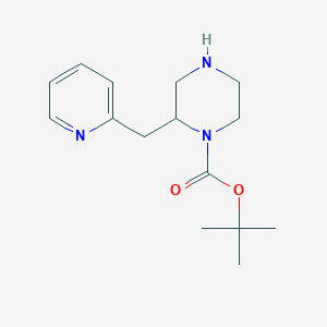 molecular formula C15H23N3O2 B12985462 Tert-butyl 2-(pyridin-2-ylmethyl)piperazine-1-carboxylate 