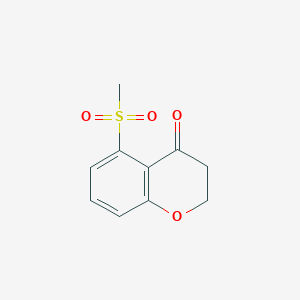 molecular formula C10H10O4S B12985502 5-(Methylsulfonyl)chroman-4-one 