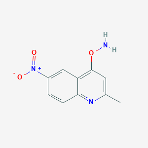 molecular formula C10H9N3O3 B12985508 O-(2-Methyl-6-nitroquinolin-4-yl)hydroxylamine 