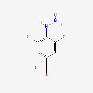 molecular formula C7H5Cl2F3N2 B1298554 2,6-Dichloro-4-(trifluoromethyl)phenylhydrazine CAS No. 86398-94-9
