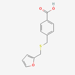 B1298557 4-(Furan-2-ylmethylsulfanylmethyl)-benzoic acid CAS No. 312517-86-5