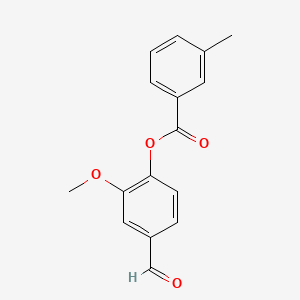 molecular formula C16H14O4 B1298558 4-Formyl-2-methoxyphenyl 3-methylbenzoate CAS No. 321725-87-5