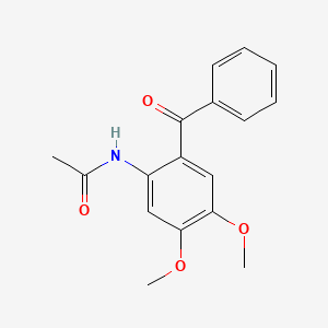 molecular formula C17H17NO4 B12985586 N-(2-benzoyl-4,5-dimethoxyphenyl)acetamide 