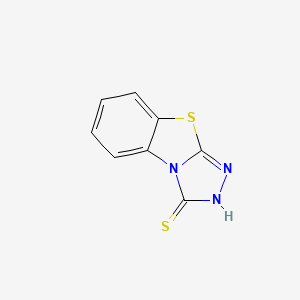 molecular formula C8H5N3S2 B1298561 s-Triazolo(3,4-b)benzothiazole-3-thiol CAS No. 6957-85-3