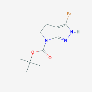 molecular formula C10H14BrN3O2 B12985636 tert-Butyl 3-bromo-4,5-dihydropyrrolo[2,3-c]pyrazole-6(1H)-carboxylate 