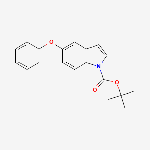 molecular formula C19H19NO3 B12985658 tert-Butyl 5-phenoxy-1H-indole-1-carboxylate 