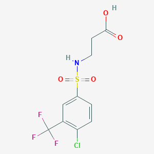 molecular formula C10H9ClF3NO4S B1298568 3-((4-Chloro-3-(trifluoromethyl)phenyl)sulfonamido)propanoic acid CAS No. 612043-43-3